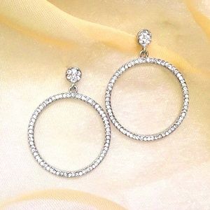 Circle Earrings for Women, Ladies, Girls, Bridal